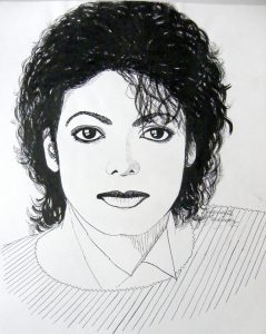 portret Michaela Jacksona - Małgorzata Jaskłowska