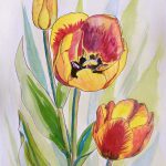 akwarela kwiaty - malgorzata jaskłowska