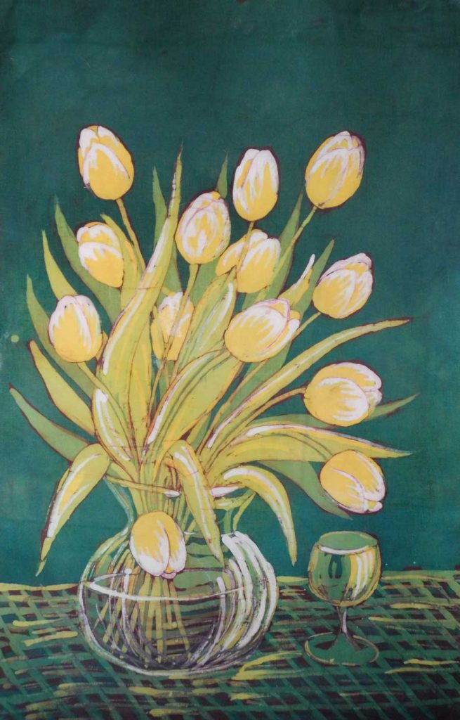 batik kwiaty - halina malgorzata jaskłowska