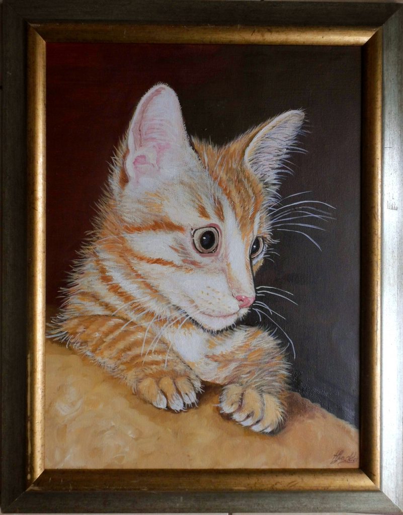 kot obraz olejny małgorzata Jaskłowska
